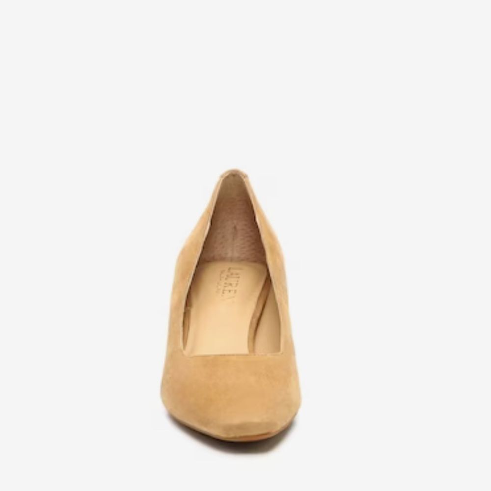 Lauren Ralph Lauren Whitney Brown Suede Leather Pump SZ US 11B NWOT Comfort Glam - Picture 9 of 12